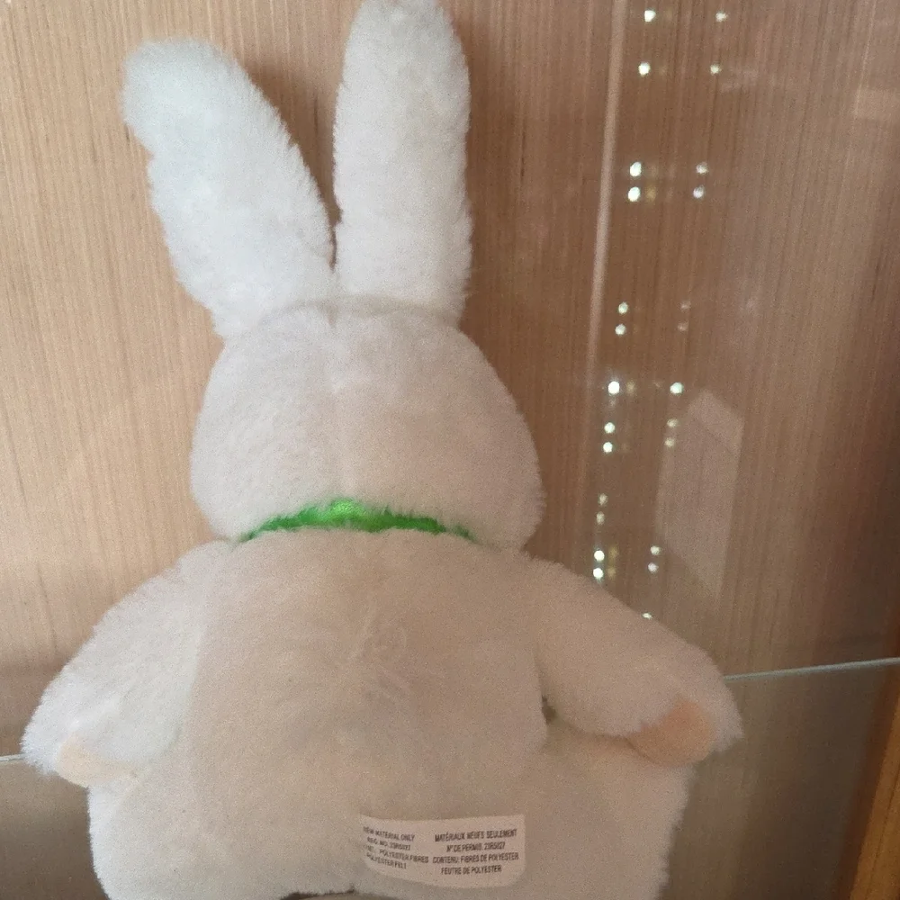 Bunny Stuffed with Green Bow